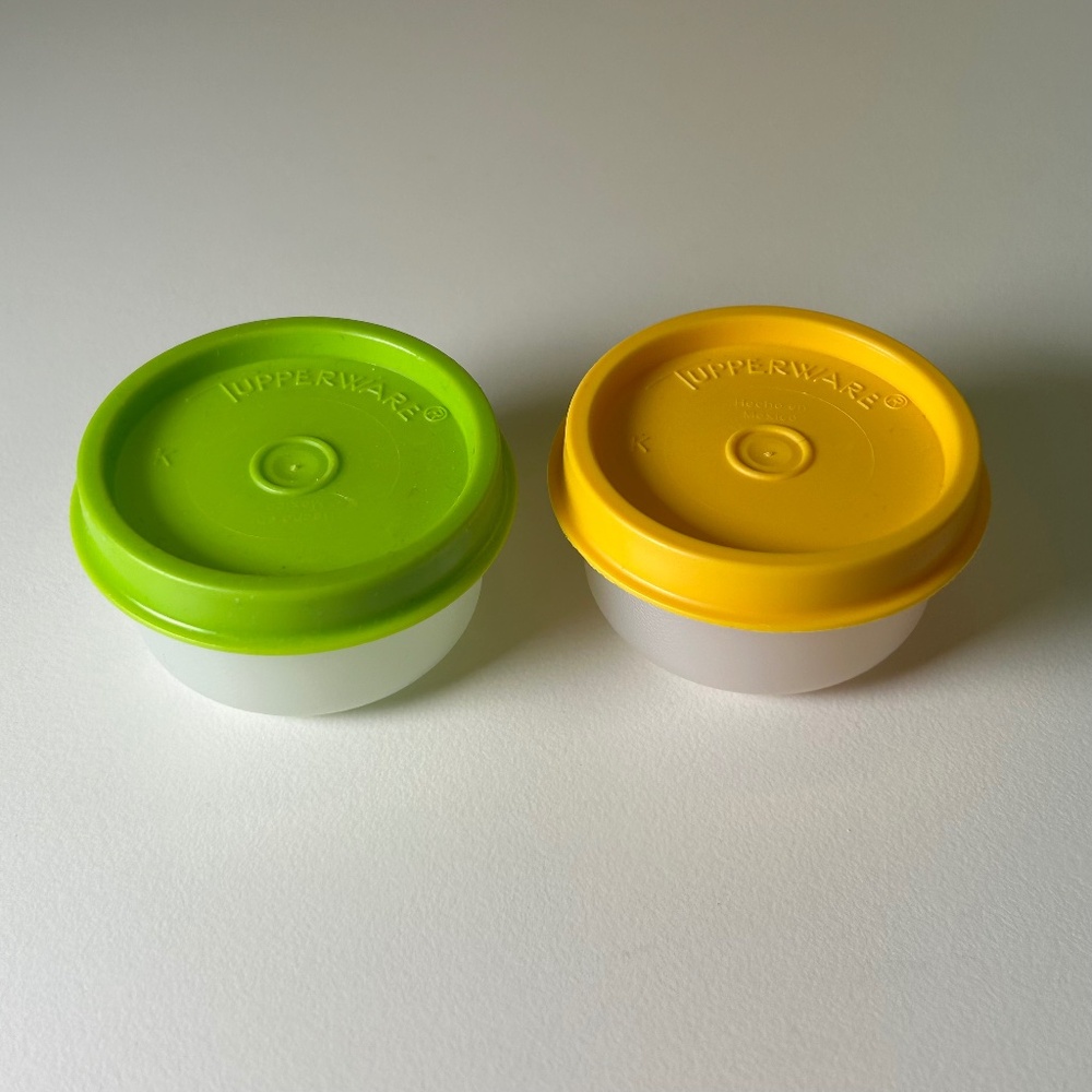 Vintage Tupperware Mini Containers 2 Oz. Set of 2 (OA2)